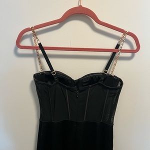 Meshki black corset midi/maxi dress